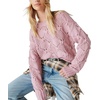 Lucky Brand Women’s Lucky Brand Women’s Open Stitch Pullover Sweater(Lilas)