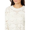 Lucky Brand Women’s Lucky Brand Women’s Open Stitch Pullover Sweater(Whisper White)