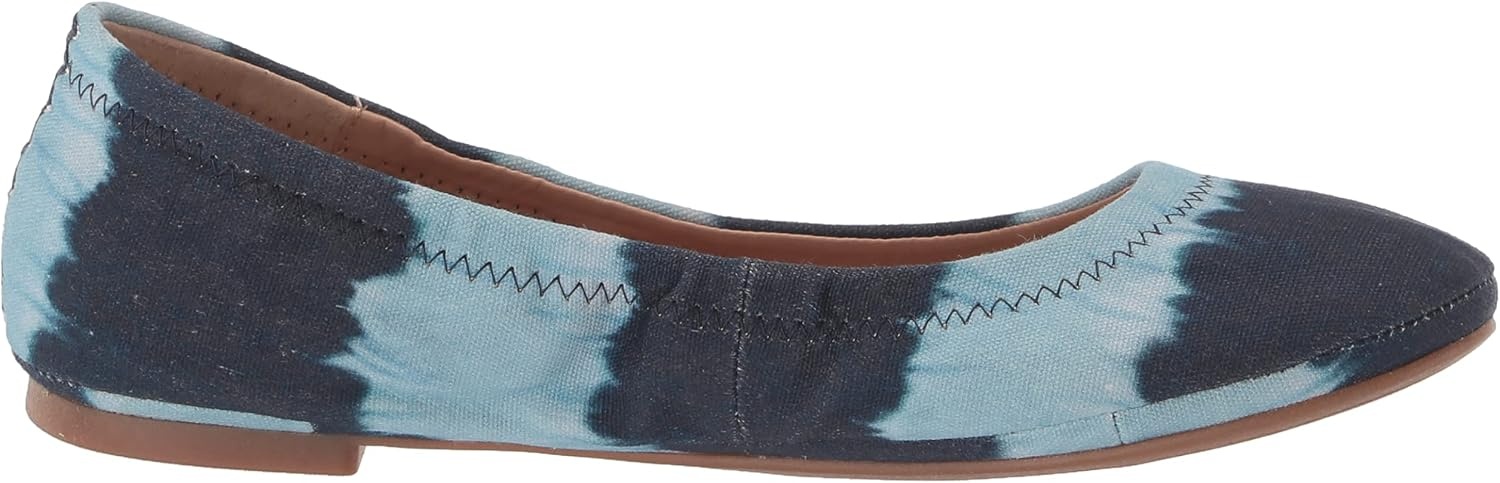 image:imageLucky Brand Womens Emmie Ballet Flat Comfortable SlipOn ShoesDark Denim Pch Tie Dye