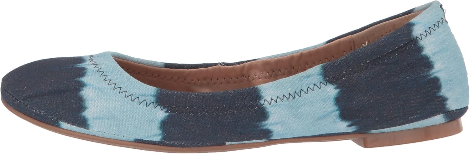 image:imageLucky Brand Womens Emmie Ballet Flat Comfortable SlipOn ShoesDark Denim Pch Tie Dye