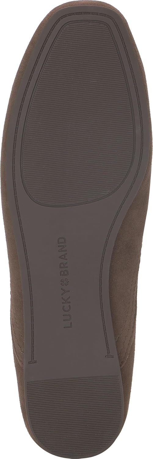 image:imageLucky Brand Womens Womens Alba Ballet Square Toe FlatsCappucino