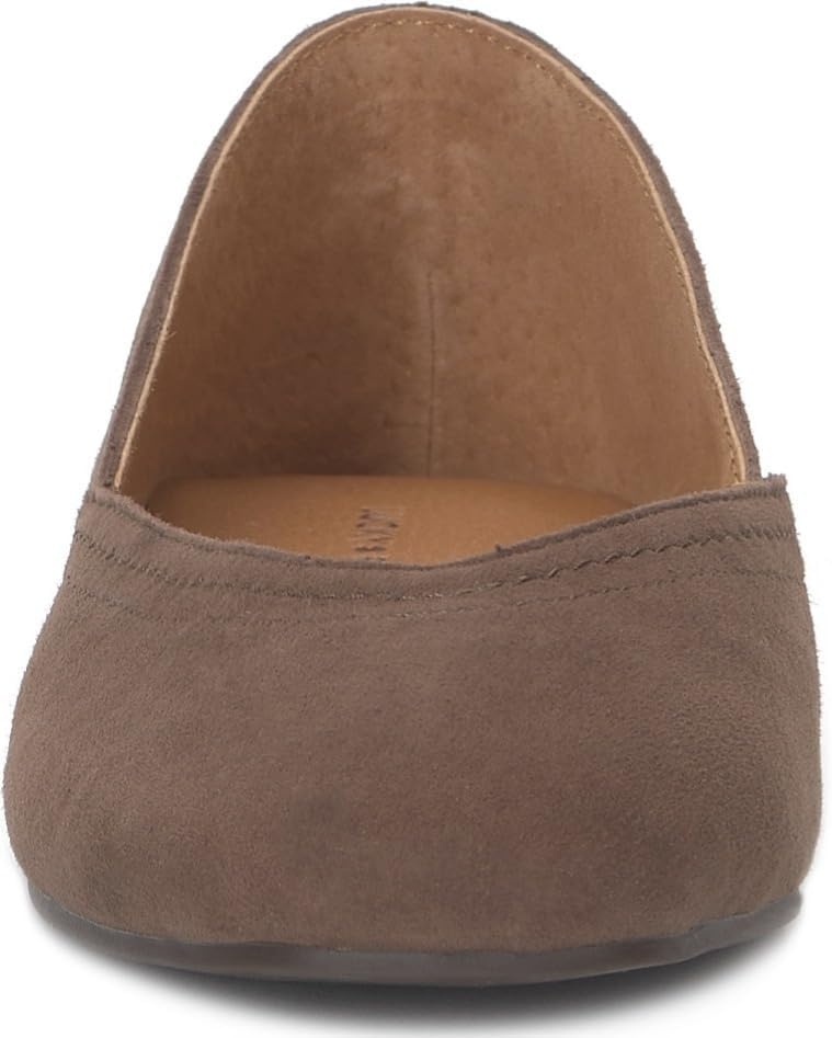image:imageLucky Brand Womens Womens Alba Ballet Square Toe FlatsCappucino
