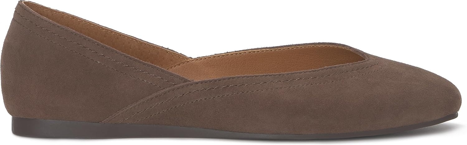 image:imageLucky Brand Womens Womens Alba Ballet Square Toe FlatsCappucino