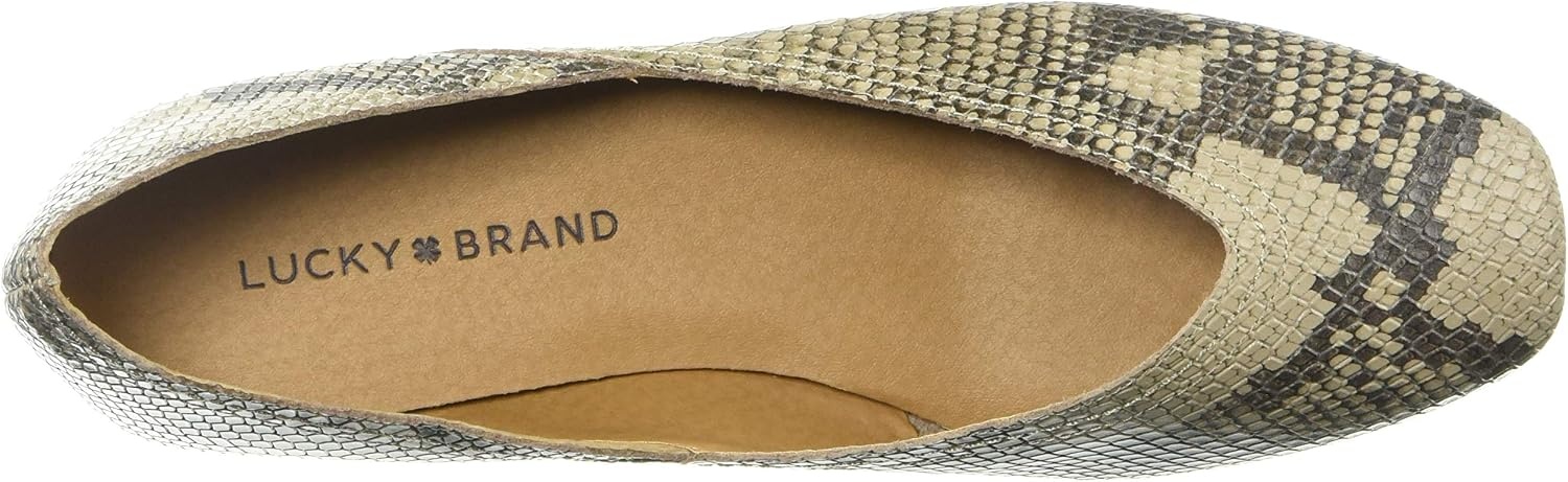 image:imageLucky Brand Womens Womens Alba Ballet Square Toe FlatsChinchilla