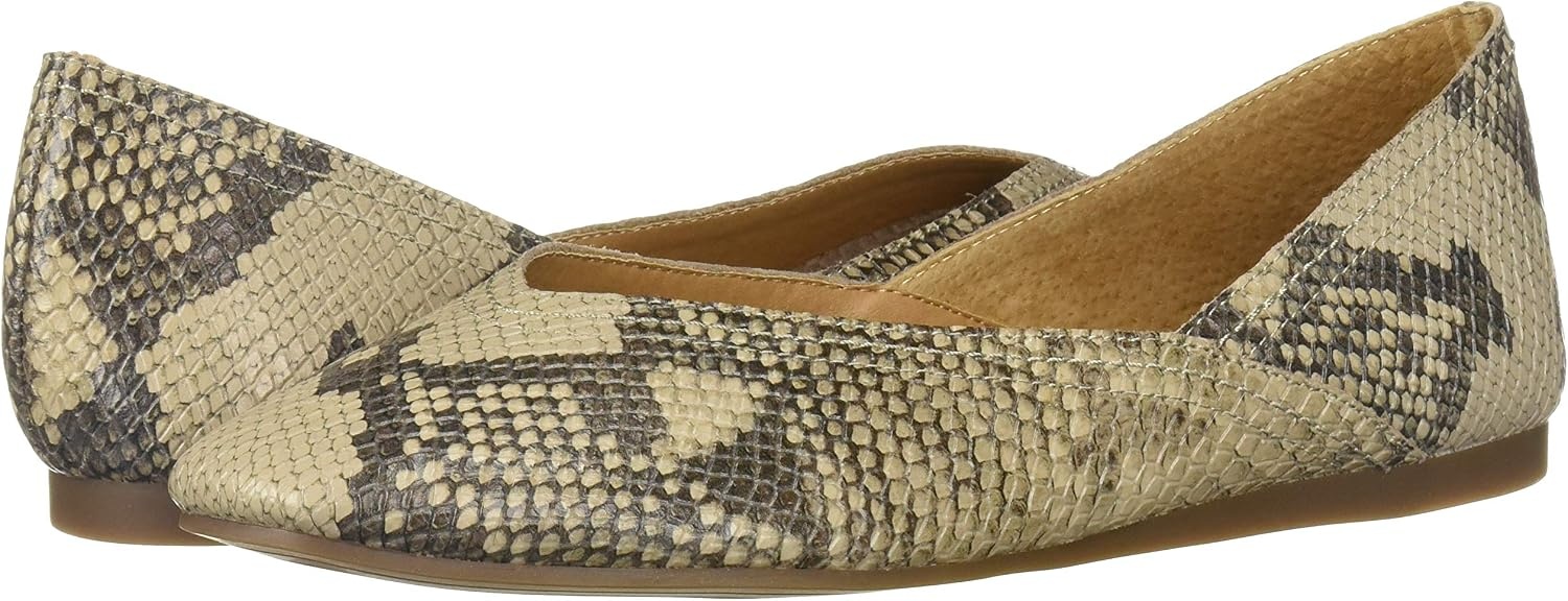 image:imageLucky Brand Womens Womens Alba Ballet Square Toe FlatsChinchilla