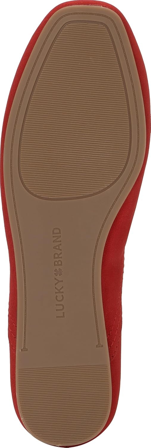 image:imageLucky Brand Womens Womens Alba Ballet Square Toe FlatsCoral Red