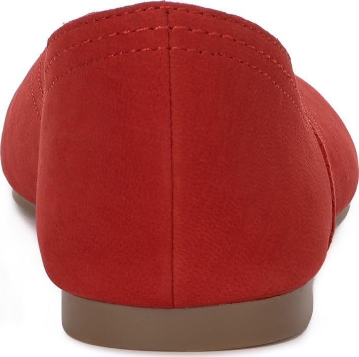 image:imageLucky Brand Womens Womens Alba Ballet Square Toe FlatsCoral Red