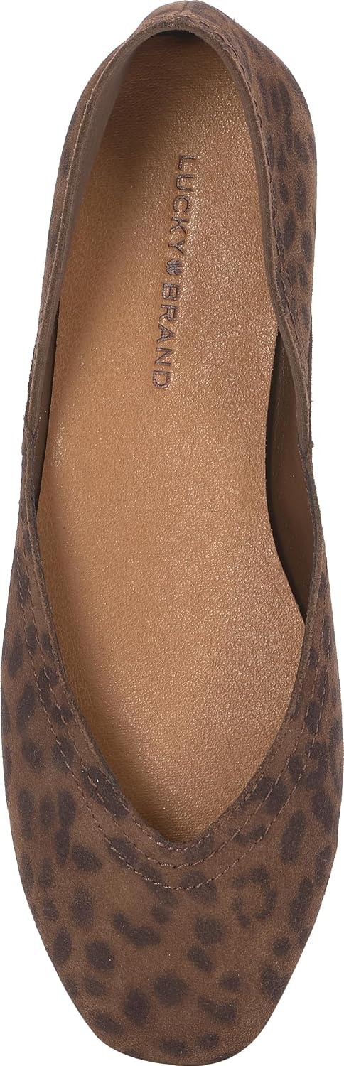image:imageLucky Brand Womens Womens Alba Ballet Square Toe FlatsMahogany