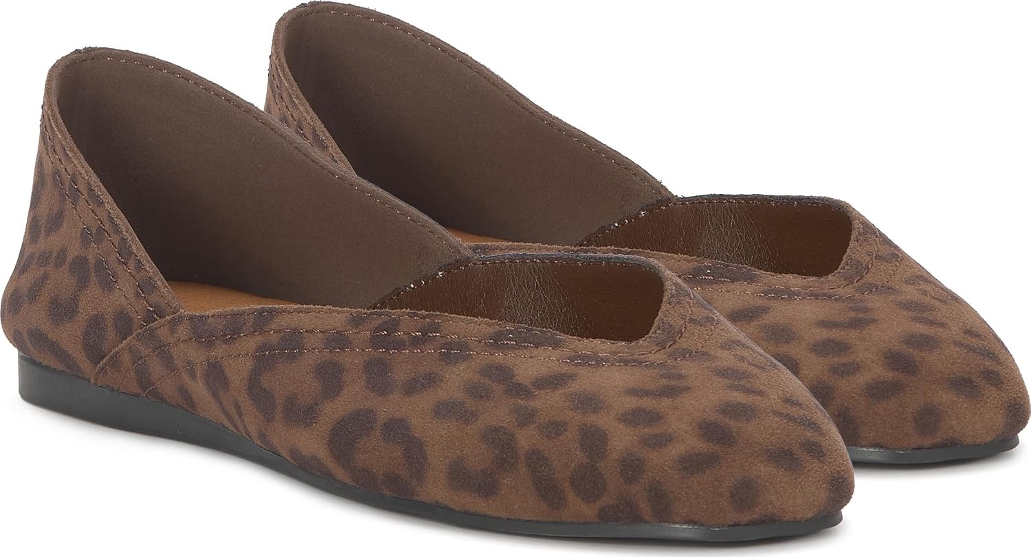 image:imageLucky Brand Womens Womens Alba Ballet Square Toe FlatsMahogany