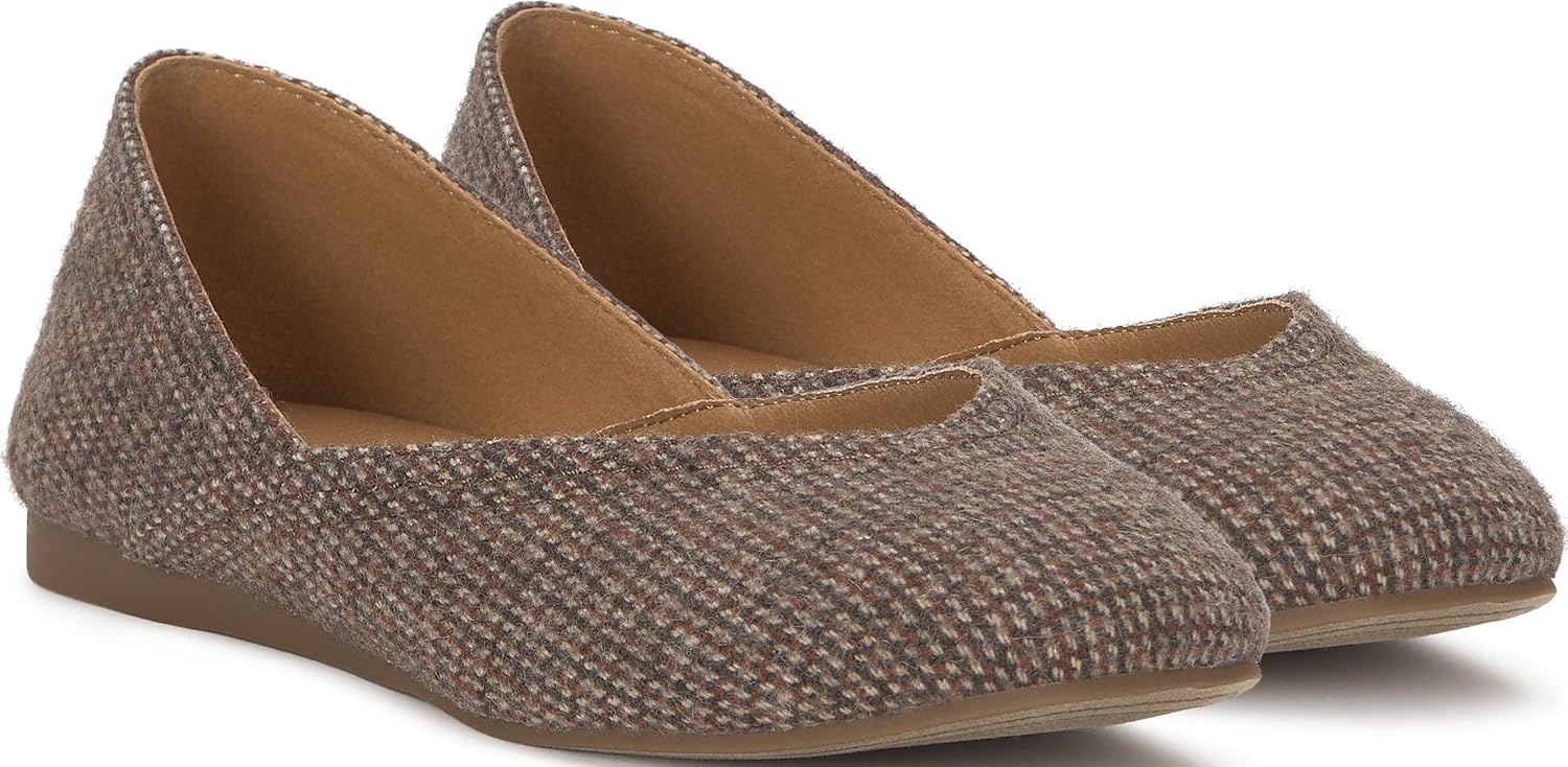 image:imageLucky Brand Womens Womens Alba Ballet Square Toe FlatsTan Multi
