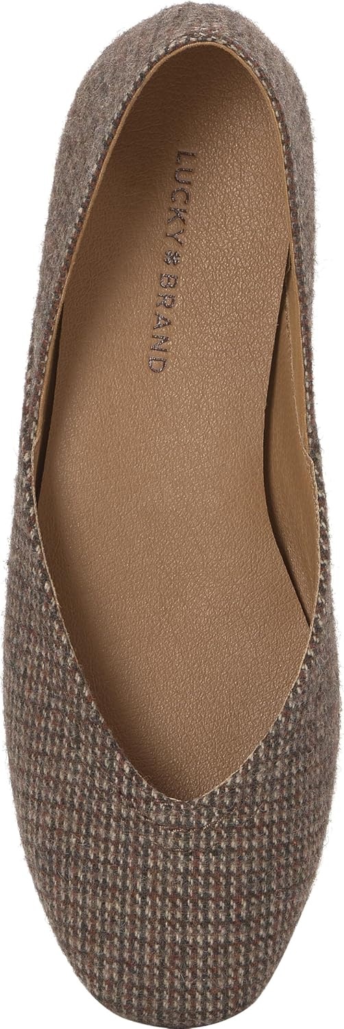 image:imageLucky Brand Womens Womens Alba Ballet Square Toe FlatsTan Multi