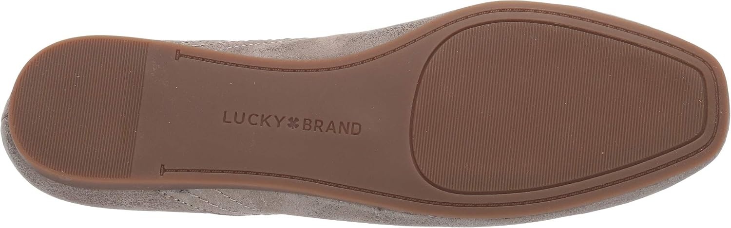 image:imageLucky Brand Womens Womens Alba Ballet Square Toe FlatsTitanium