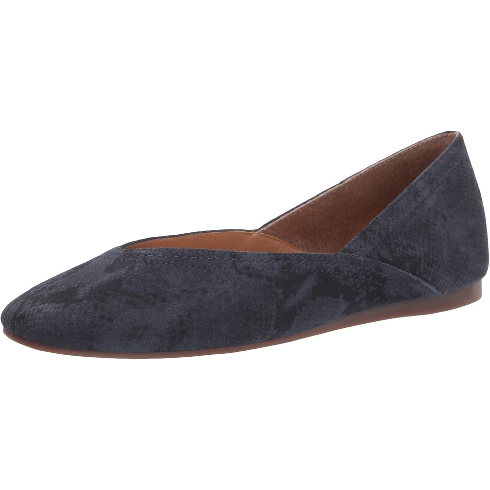 image:imageLucky Brand Womens Womens Alba Ballet Square Toe FlatsDark Denim Jasper