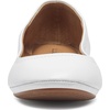 Lucky Brand Women’s Emmie Ballet Flat, Comfortable Slip-On Shoes(Bright White)