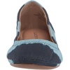 Lucky Brand Women’s Emmie Ballet Flat, Comfortable Slip-On Shoes(Dark Denim Pch Tie Dye)