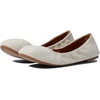 Lucky Brand Women’s Emmie Ballet Flat, Comfortable Slip-On Shoes(Natural/Platinum Linen)