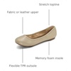 Lucky Brand Women’s Emmie Ballet Flat, Comfortable Slip-On Shoes(Platinum)