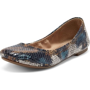 Lucky Brand Women’s Emmie Ballet Flat, Comfortable Slip-On Shoes(Blue Multi)