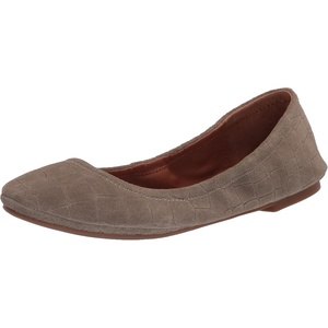 Lucky Brand Women’s Emmie Ballet Flat, Comfortable Slip-On Shoes(Fossilized)