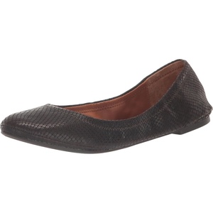 Lucky Brand Women’s Emmie Ballet Flat, Comfortable Slip-On Shoes(Green Black)