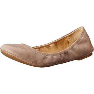 Lucky Brand Women’s Emmie Ballet Flat, Comfortable Slip-On Shoes(Grout)