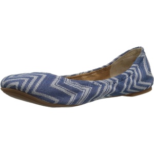 Lucky Brand Women’s Emmie Ballet Flat, Comfortable Slip-On Shoes(Moonlight Denim)
