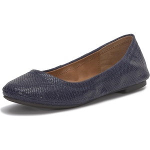 Lucky Brand Women’s Emmie Ballet Flat, Comfortable Slip-On Shoes(Navy Blazer)
