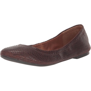 Lucky Brand Women’s Emmie Ballet Flat, Comfortable Slip-On Shoes(Roasted)