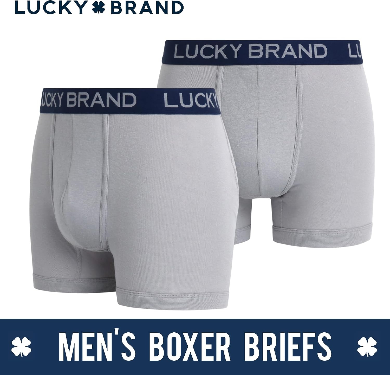 image:imageLucky Brand Mens Boxer Briefs 3 Pack Cotton Underwear For Men 5 InseamAlloySuper SonicAzure Blue