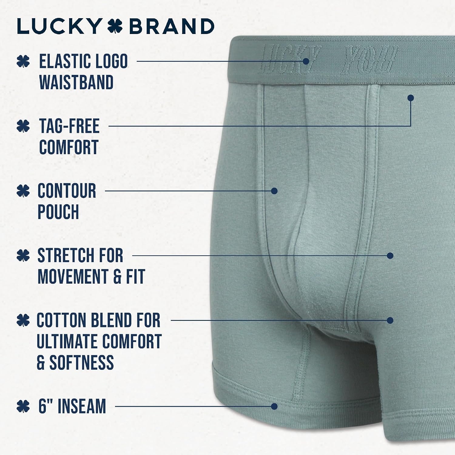 image:imageLucky Brand Mens Boxer Briefs 3 Pack Cotton Underwear For Men 5 InseamEclipsePurpleLight Blue