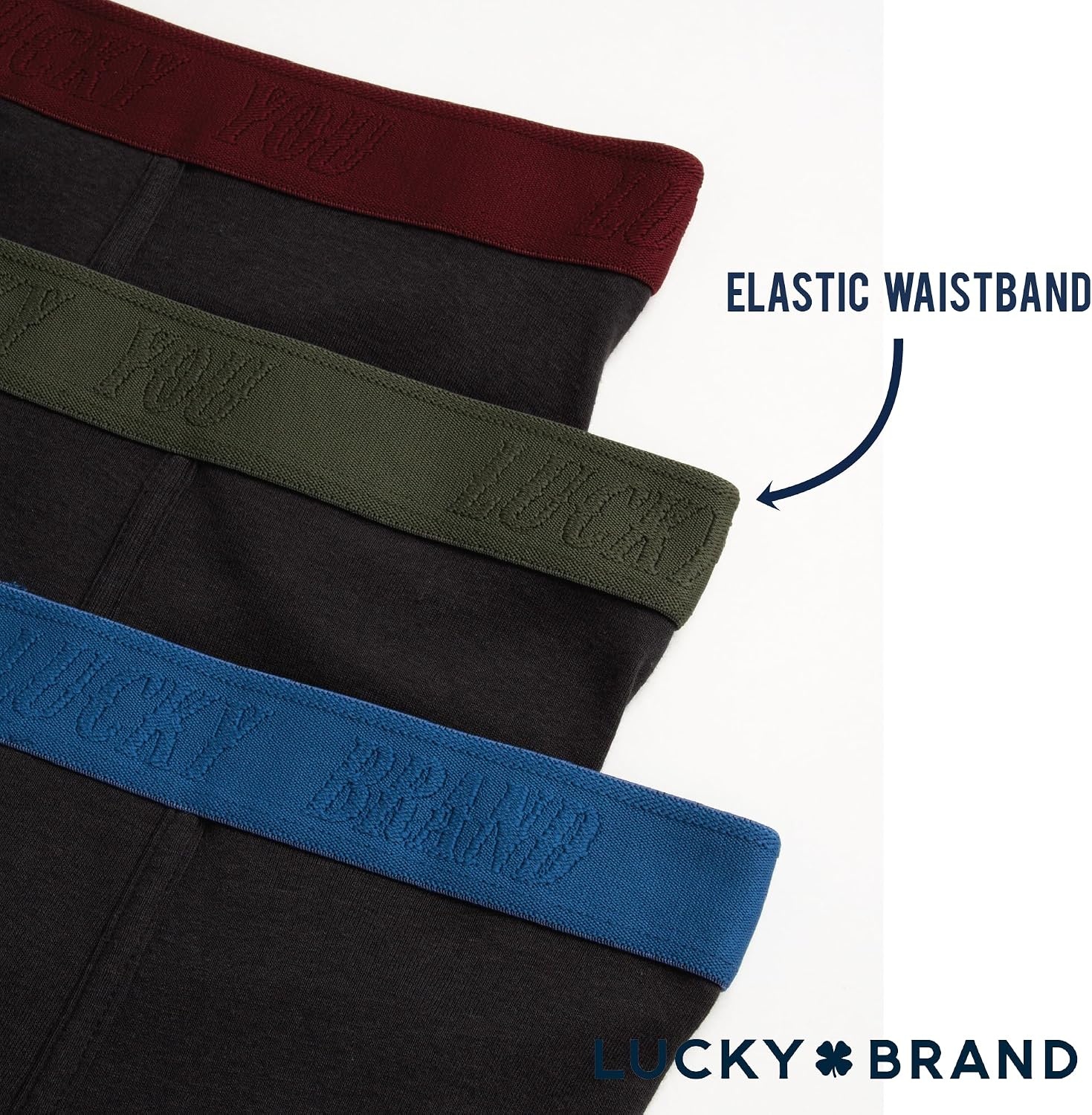 image:imageLucky Brand Mens Boxer Briefs 3 Pack Cotton Underwear For Men 5 InseamJet Black Contrast