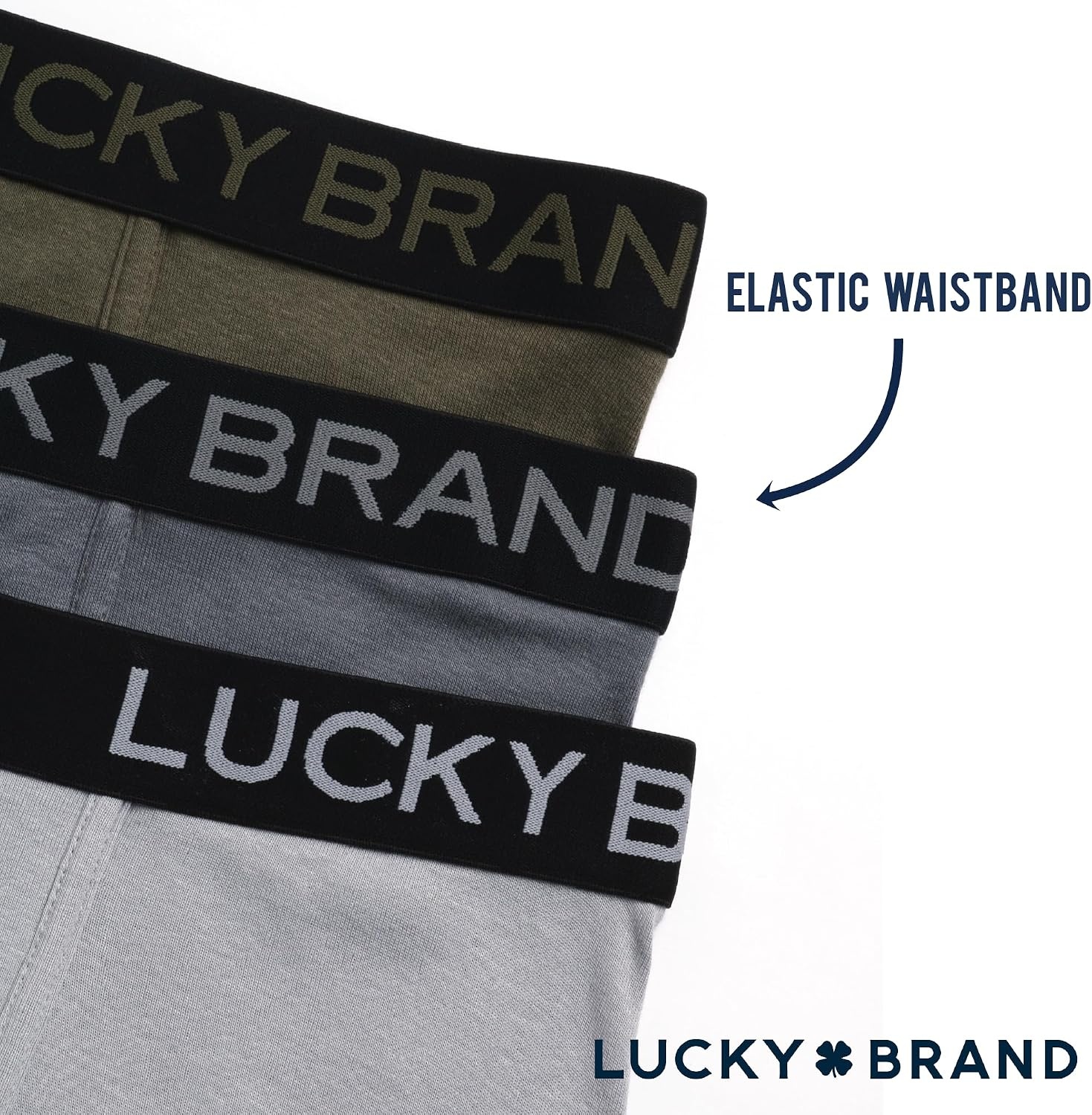image:imageLucky Brand Mens Boxer Briefs 3 Pack Cotton Underwear For Men 5 InseamLeafAlloySmoked Pearl