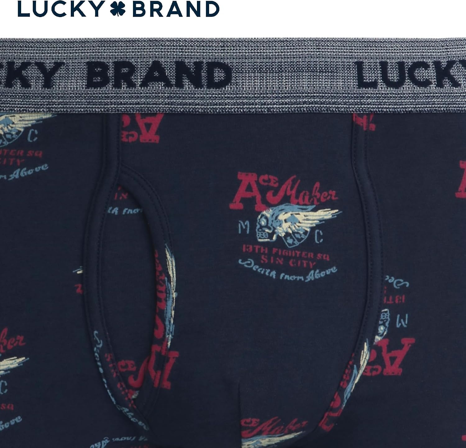 image:imageLucky Brand Mens Boxer Briefs 3 Pack Soft Stretch Cotton Boxers 6 InseamEarth RedIndigoVintage Indigo