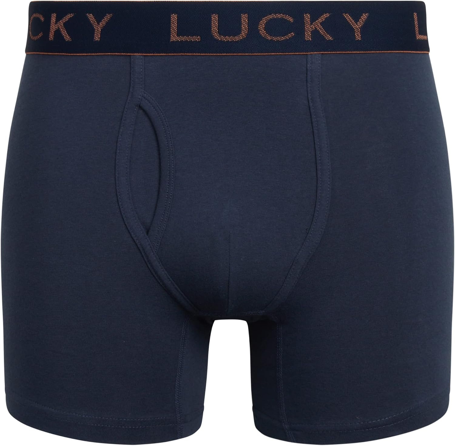 image:imageLucky Brand Mens Boxer Briefs 3 Pack Soft Stretch Cotton Boxers 6 InseamMood IndigoMood Indigo PrintBlue Tint