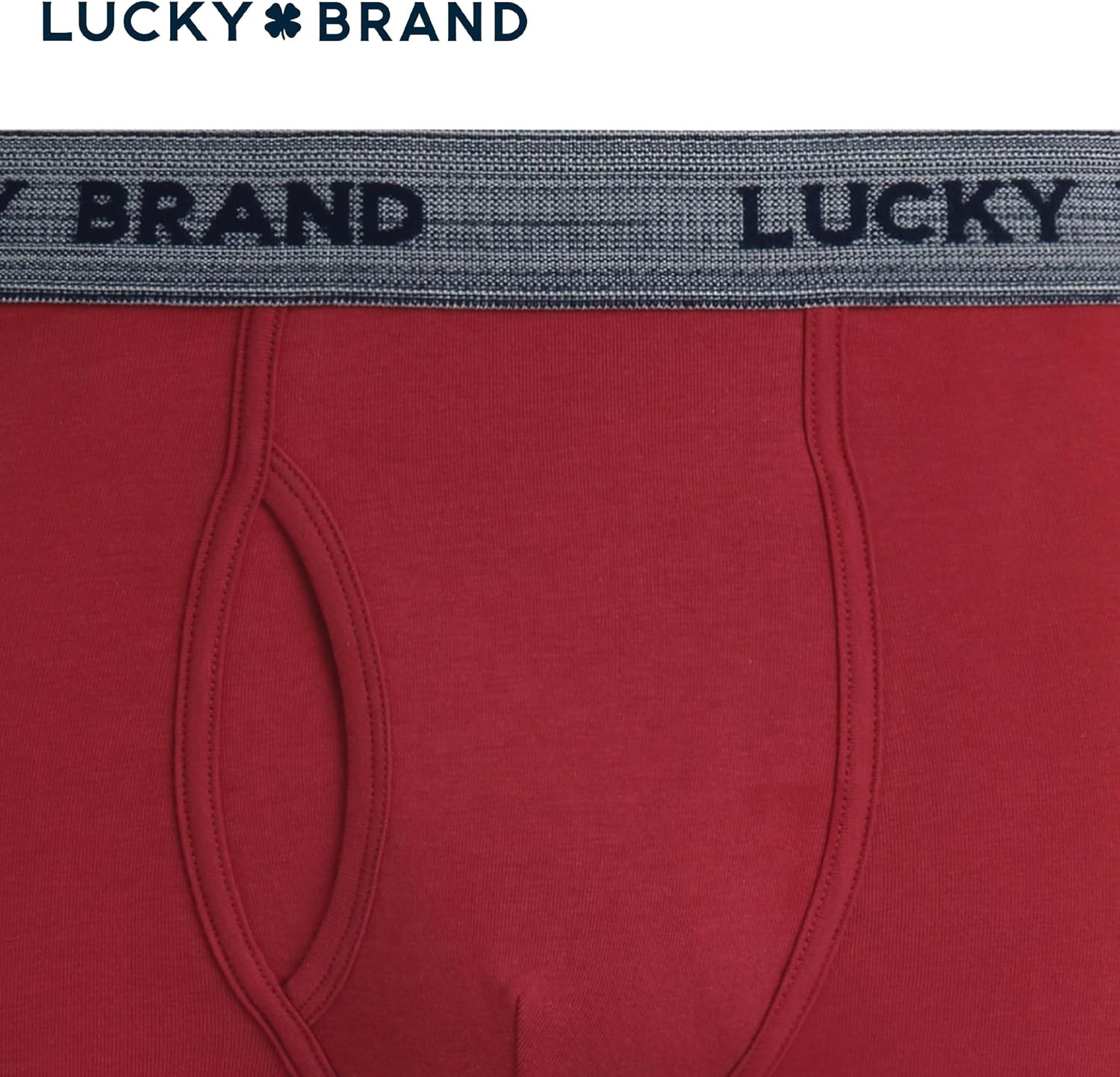 image:imageLucky Brand Mens Boxer Briefs Cotton Boxers with Fly 6 Pack 6 InseamEarth RedIndigoVintage Indigo
