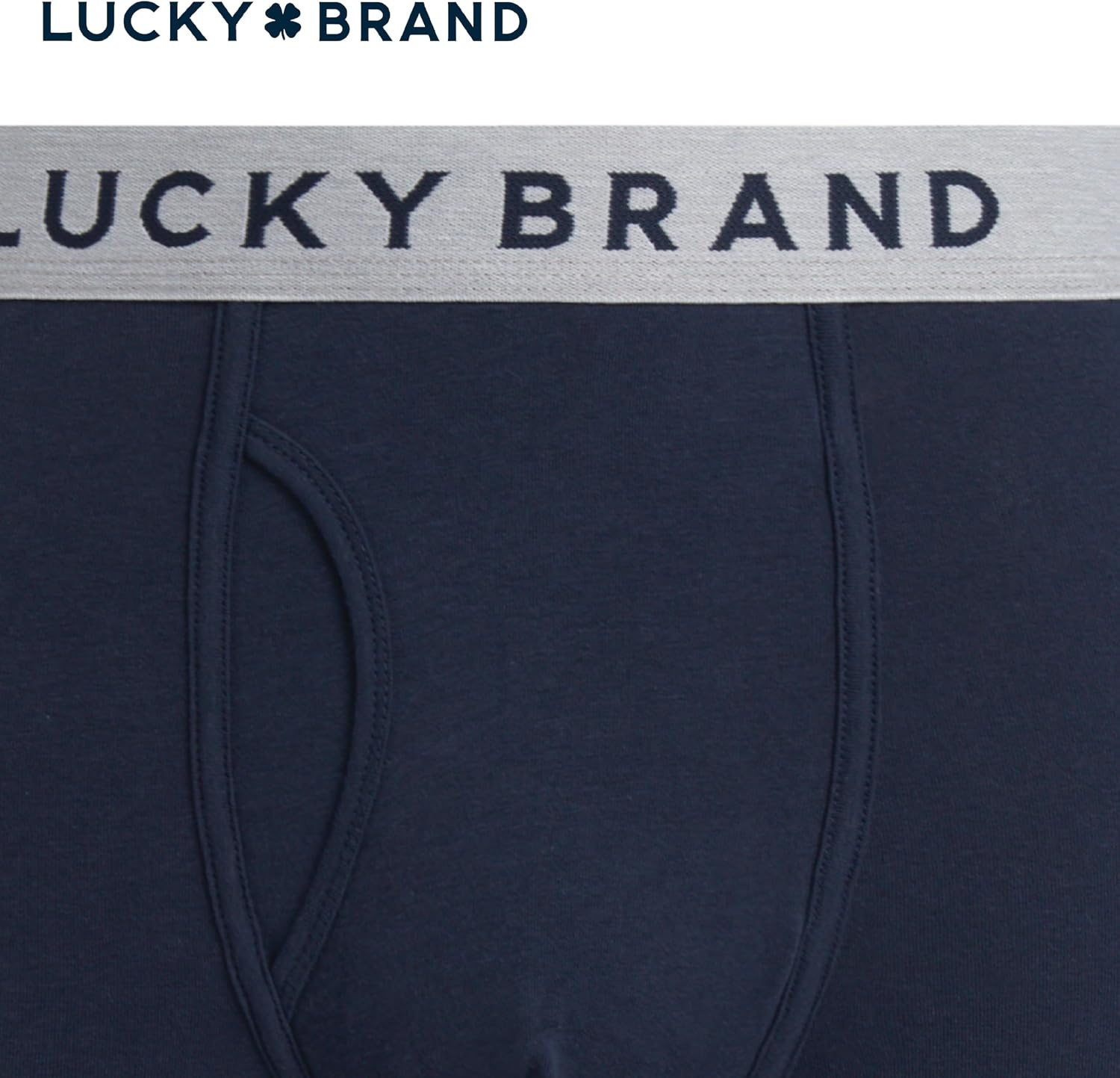 image:imageLucky Brand Mens Boxer Briefs Cotton Boxers with Fly 6 Pack 6 InseamGrey HeatherGrey PrintMood Indigo
