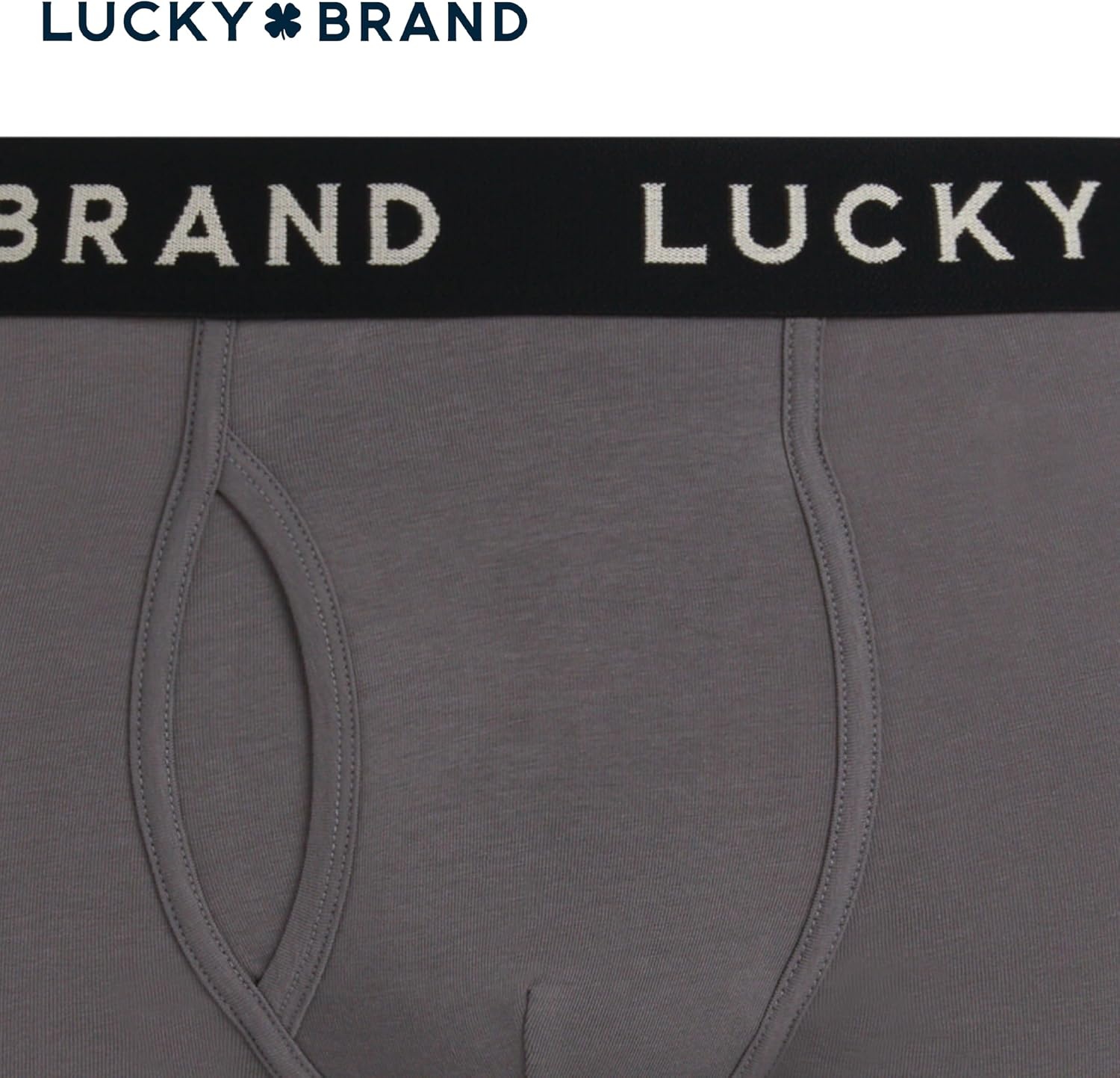 image:imageLucky Brand Mens Boxer Briefs Cotton Boxers with Fly 6 Pack 6 InseamMedium GreyJet Black PrintRed Ochre