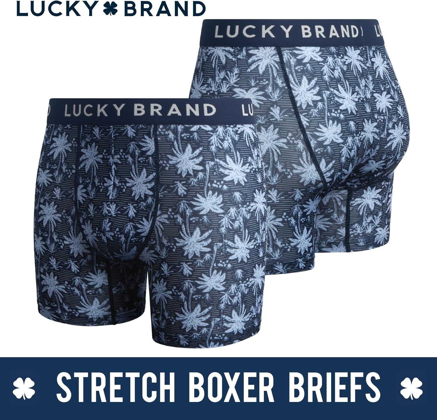 image:imageLucky Brand Mens Underwear Boxer Briefs 7 Pack Soft Stretch TagFree BoxersMood Indigo Kentucky BlueMood IndigoRedPrints