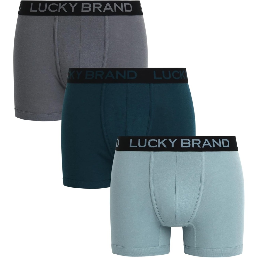 image:imageLucky Brand Mens Boxer Briefs 3 Pack Cotton Underwear For Men 5 InseamSmoked PearlGreyLead