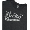Lucky Brand Mens Pajama Set Long Sleeve Tee and Pajama Pants, 30” Inseam(Charcoal Heather/Moonlit Ocean Plaid)