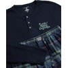 Lucky Brand Mens Pajama Set Long Sleeve Tee and Pajama Pants, 30” Inseam(Mood Indigomood Indigo Plaid)