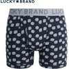 Lucky Brand Mens Underwear Boxer Briefs – 3 Pack Soft Cotton Blend Boxers for Men with Functional Fly Pouch, 6″ Inseam(Blue Heather/Print/Charcoal)
