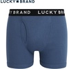 Lucky Brand Mens Underwear Boxer Briefs – 3 Pack Soft Cotton Blend Boxers for Men with Functional Fly Pouch, 6″ Inseam(Grey/Black/Navy)