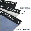 Lucky Brand Mens Underwear Boxer Briefs – 3 Pack Soft Cotton Blend Boxers for Men with Functional Fly Pouch, 6″ Inseam(Grey/Black/Navy)