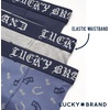 Lucky Brand Mens Underwear Boxer Briefs – 3 Pack Soft Cotton Blend Boxers for Men with Functional Fly Pouch, 6″ Inseam(Navy/Grey)