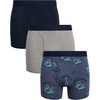 Dark Blue/Vintage Indigo Print/Heather Grey
