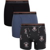 Jet Black/Charcoal Heather Grey Print/Vintage Indigo