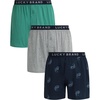 Heather Grey/Print/Bottle Green